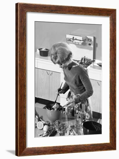 Kitchen Scene, Warwick, Warwickshire, 1966-Michael Walters-Framed Photographic Print