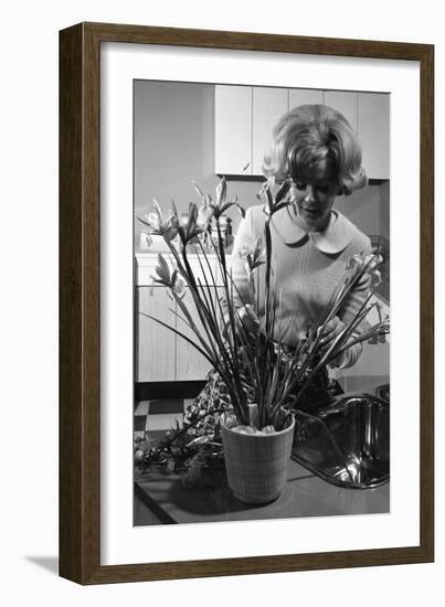 Kitchen Scene, Warwick, Warwickshire, 1966-Michael Walters-Framed Photographic Print