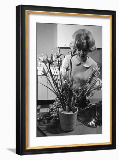 Kitchen Scene, Warwick, Warwickshire, 1966-Michael Walters-Framed Photographic Print