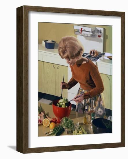 Kitchen Scene, Warwick, Warwickshire, 1966-Michael Walters-Framed Photographic Print