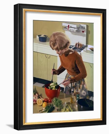 Kitchen Scene, Warwick, Warwickshire, 1966-Michael Walters-Framed Photographic Print