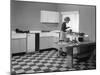 Kitchen Scene, Warwick, Warwickshire, 1966-Michael Walters-Mounted Photographic Print