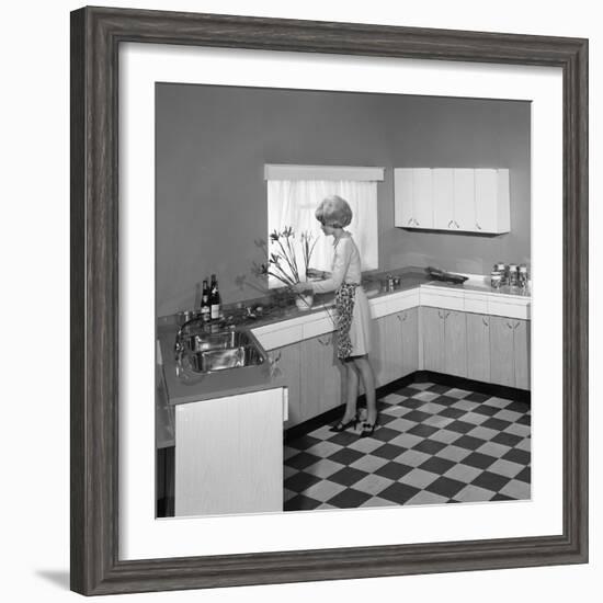 Kitchen Scene, Warwick, Warwickshire, 1966-Michael Walters-Framed Photographic Print