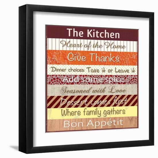 Kitchen Thoughts Patterns-Lauren Gibbons-Framed Art Print