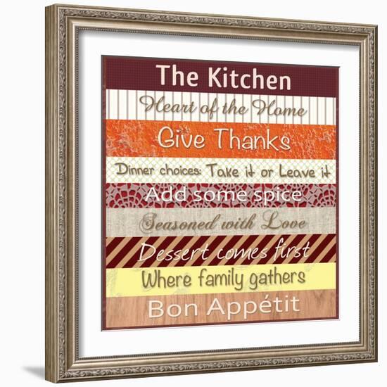 Kitchen Thoughts Patterns-Lauren Gibbons-Framed Art Print