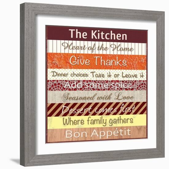 Kitchen Thoughts Patterns-Lauren Gibbons-Framed Art Print