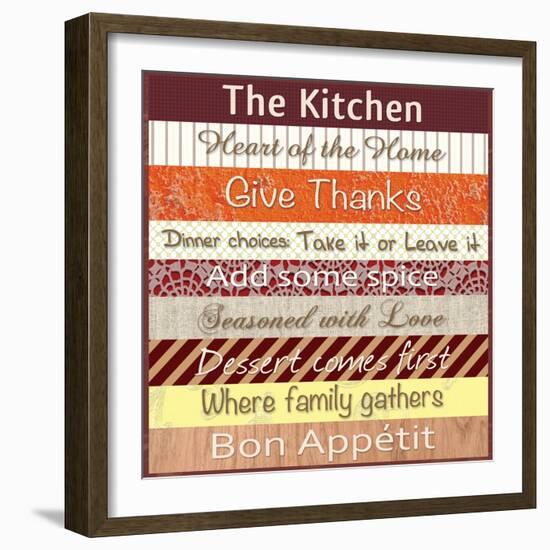 Kitchen Thoughts Patterns-Lauren Gibbons-Framed Art Print