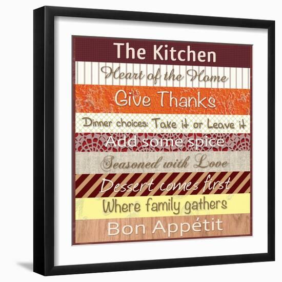 Kitchen Thoughts Patterns-Lauren Gibbons-Framed Art Print