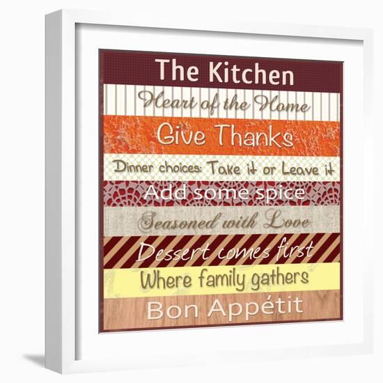 Kitchen Thoughts Patterns-Lauren Gibbons-Framed Art Print