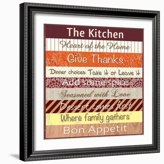 Kitchen Thoughts Patterns-Lauren Gibbons-Framed Art Print