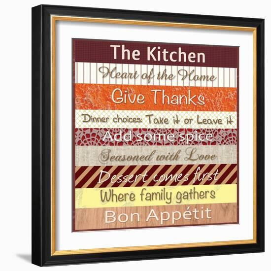 Kitchen Thoughts Patterns-Lauren Gibbons-Framed Art Print