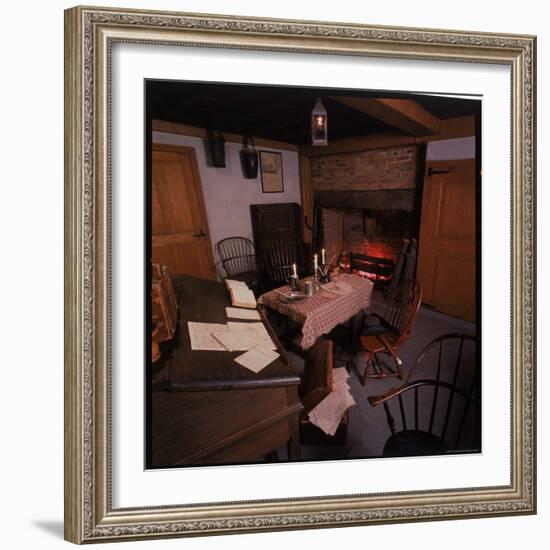 Kitchen Used by John Adams as a Law Office in His Farmhouse in Braintree, Massachusetts-Andreas Feininger-Framed Photographic Print