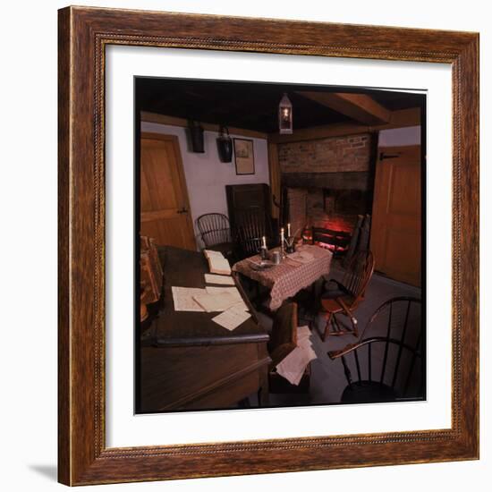 Kitchen Used by John Adams as a Law Office in His Farmhouse in Braintree, Massachusetts-Andreas Feininger-Framed Photographic Print