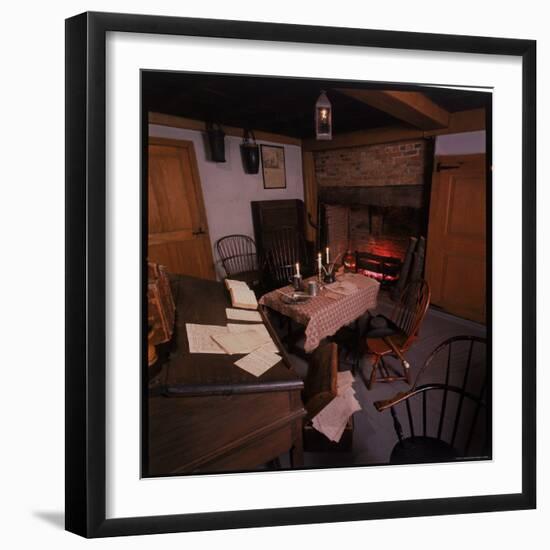 Kitchen Used by John Adams as a Law Office in His Farmhouse in Braintree, Massachusetts-Andreas Feininger-Framed Photographic Print