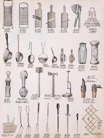 Kitchen Utensils, from a Trade Catalogue of Domestic Goods and Fittings,  c.1890-1910