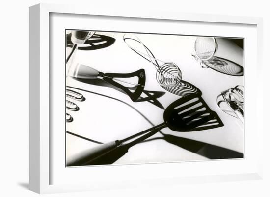 Kitchen Utensils in Dramatic Lighting-null-Framed Art Print