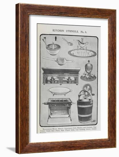 Kitchen Utensils-Isabella Beeton-Framed Giclee Print