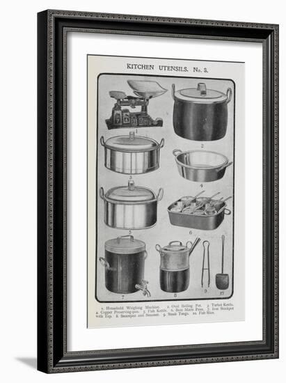 Kitchen Utensils-Isabella Beeton-Framed Giclee Print