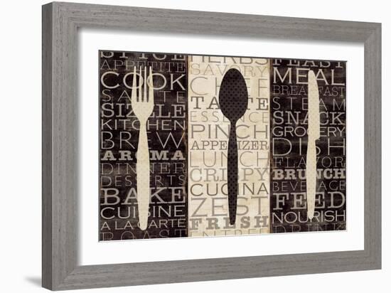 Kitchen Words Trio-Pela Design-Framed Art Print