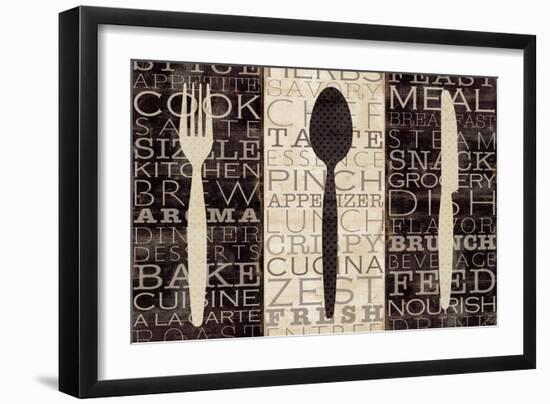 Kitchen Words Trio-Pela Design-Framed Art Print