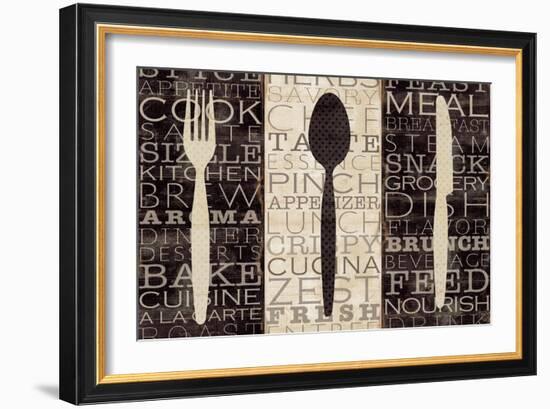 Kitchen Words Trio-Pela Design-Framed Art Print