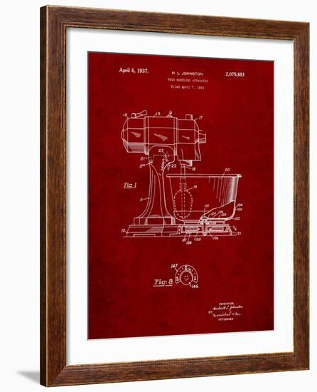 Kitchenaid Kitchen Mixer Patent-Cole Borders-Framed Art Print