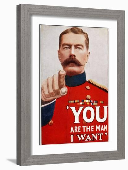 Kitchener Poster Recruitment Poster Featuring Kitchener: "You are the Man I Want"-null-Framed Premium Photographic Print