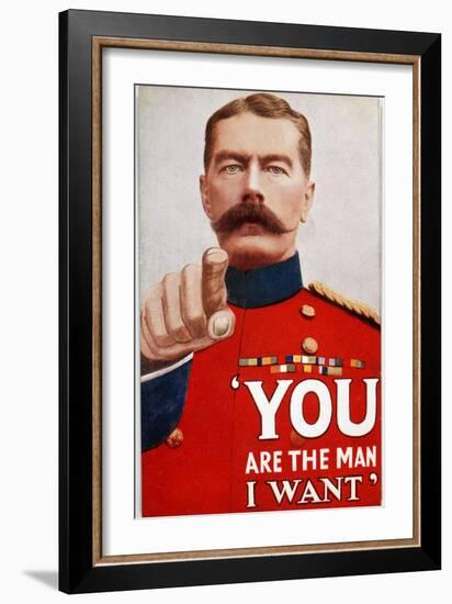 Kitchener Poster Recruitment Poster Featuring Kitchener: "You are the Man I Want"-null-Framed Premium Photographic Print