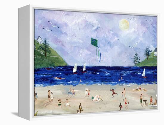 Kite Flying At The Beach-sylvia pimental-Framed Stretched Canvas