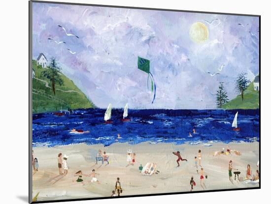 Kite Flying At The Beach-sylvia pimental-Mounted Art Print