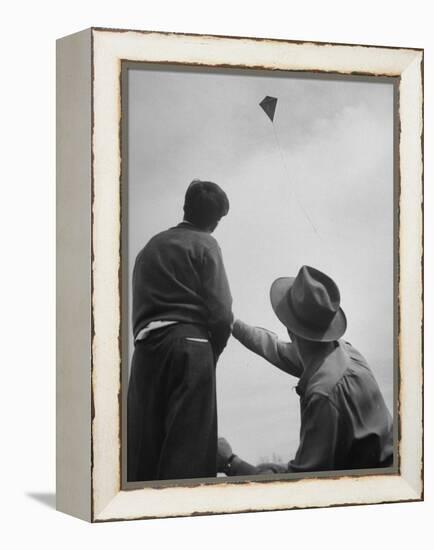 Kite Flying Contest-Sam Shere-Framed Premier Image Canvas