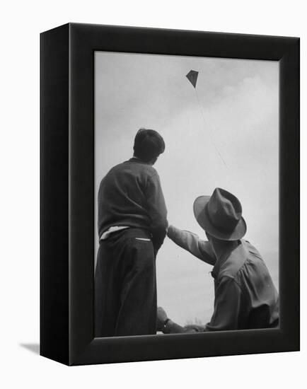 Kite Flying Contest-Sam Shere-Framed Premier Image Canvas
