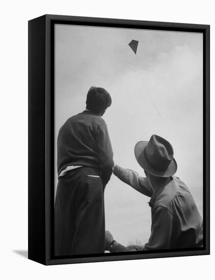 Kite Flying Contest-Sam Shere-Framed Premier Image Canvas