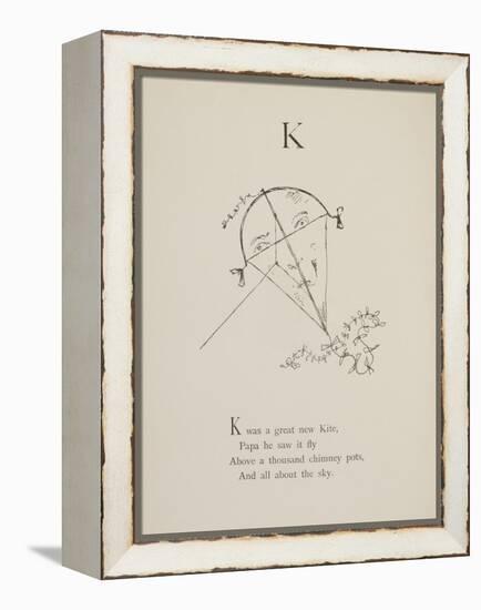 Kite Illustrations and Verses From Nonsense Alphabets Drawn and Written by Edward Lear.-Edward Lear-Framed Premier Image Canvas