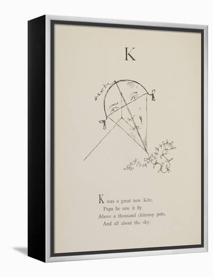 Kite Illustrations and Verses From Nonsense Alphabets Drawn and Written by Edward Lear.-Edward Lear-Framed Premier Image Canvas