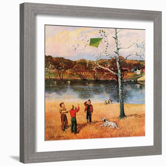 "Kite in the Tree", March 10, 1956-John Clymer-Framed Giclee Print