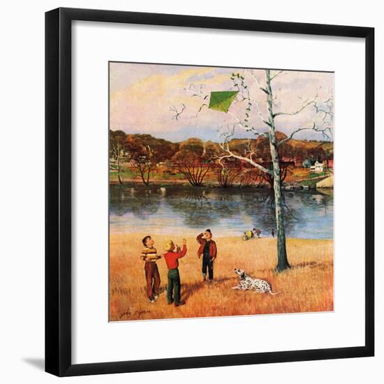 "Kite in the Tree", March 10, 1956-John Clymer-Framed Giclee Print