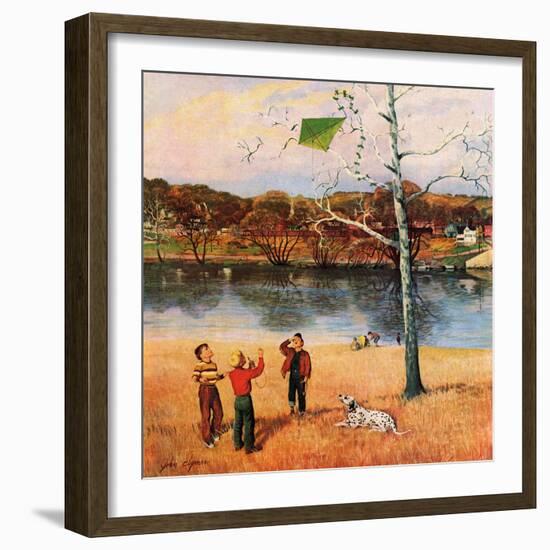 "Kite in the Tree", March 10, 1956-John Clymer-Framed Giclee Print