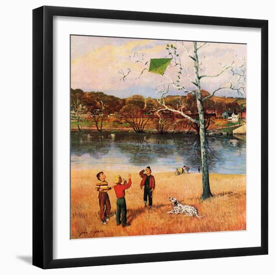 "Kite in the Tree", March 10, 1956-John Clymer-Framed Giclee Print
