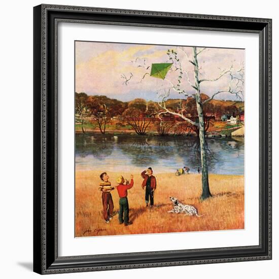 "Kite in the Tree", March 10, 1956-John Clymer-Framed Giclee Print