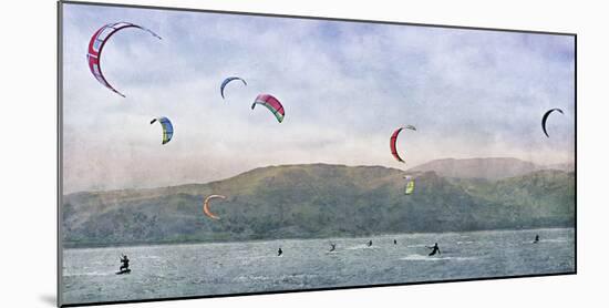 Kite Surfers-Pete Kelly-Mounted Giclee Print