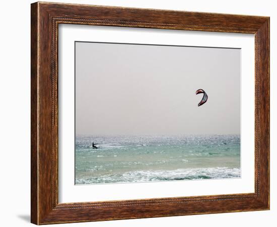 Kite Surfing at Santa Maria on the Island of Sal (Salt), Cape Verde Islands, Atlantic Ocean, Africa-Robert Harding-Framed Photographic Print