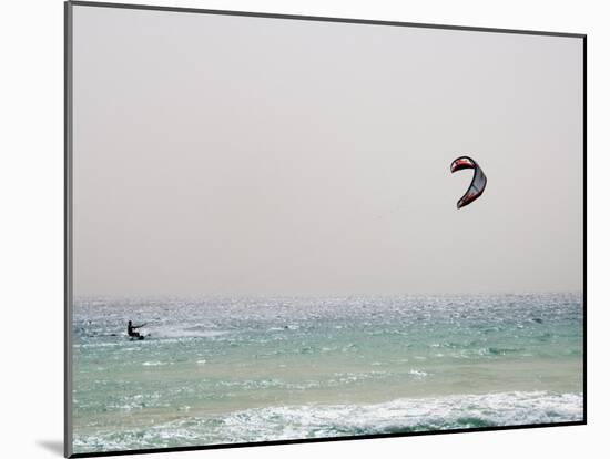 Kite Surfing at Santa Maria on the Island of Sal (Salt), Cape Verde Islands, Atlantic Ocean, Africa-Robert Harding-Mounted Photographic Print