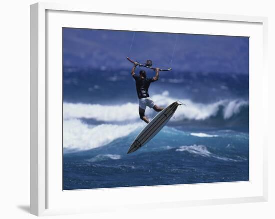 Kite Surfing-null-Framed Photographic Print