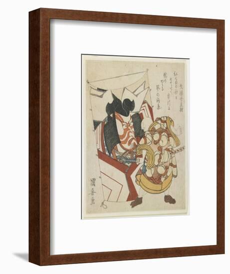 Kite with an Actor's Face-Utagawa Kuniyasu-Framed Giclee Print