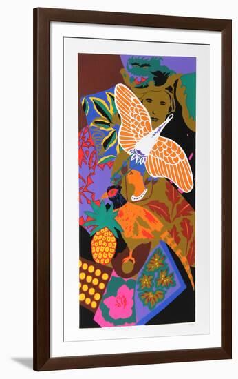 Kite-Hunt Slonem-Framed Serigraph