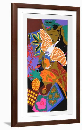 Kite-Hunt Slonem-Framed Serigraph