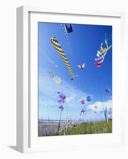 Kites on the Beach, Long Beach, Washington, USA-Merrill Images-Framed Photographic Print