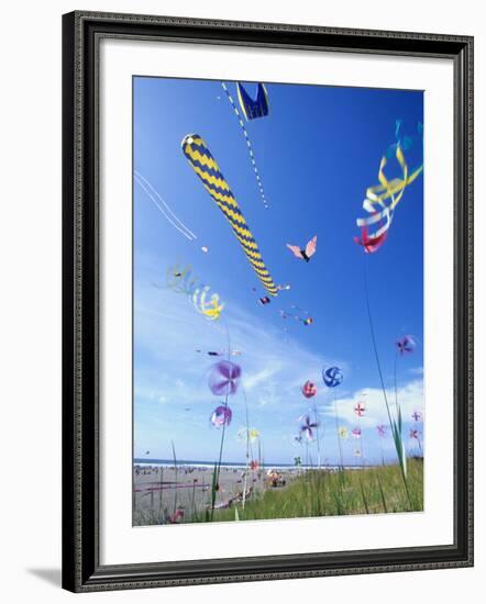 Kites on the Beach, Long Beach, Washington, USA-Merrill Images-Framed Photographic Print