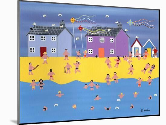 Kites on the Beach-Gordon Barker-Mounted Giclee Print